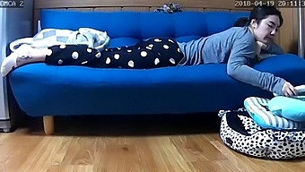 Korean Webcam Girl Caught In The Act Of Self-Pleasure
