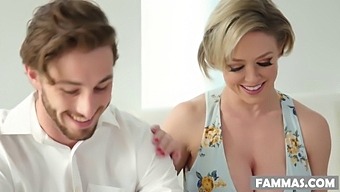 Göğüslü Milf'In Kocası, Genç Yarrağıyla Baştan Çıkarır Ve Sıvazlar