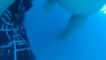 We Had Passionate Sex In The Pool With My Girlfriend, Ending With Her Giving Me A Handjob And Me Ejaculating Into The Water